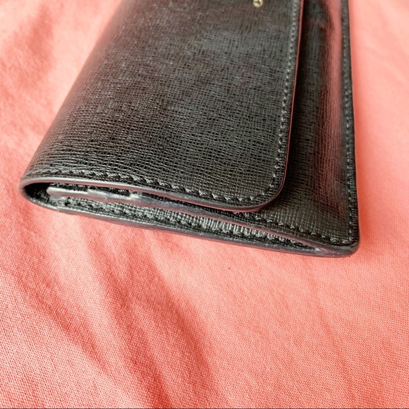 Coach Envelope Style Black Leather Wallet - Picture 5 of 8